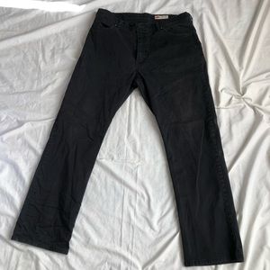 Mens Wrangler Straight Fit Jeans Black 36/30